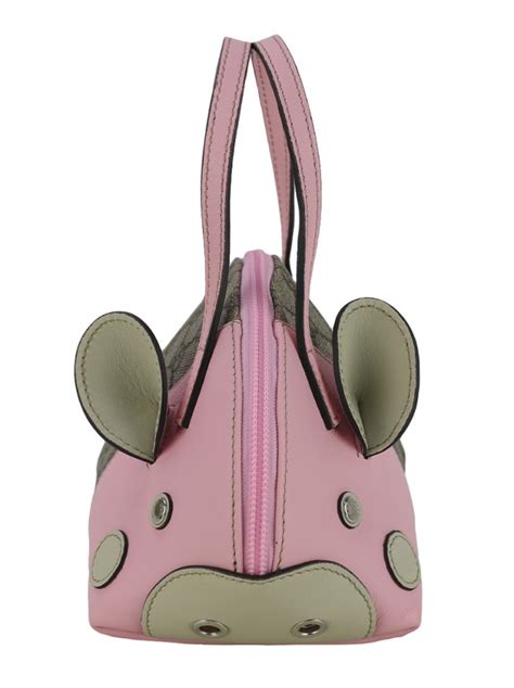 gucci gg supreme monogram children's zoo pig pink|Diaper Bags and Totes .